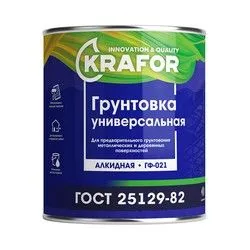 ГРУНТ ГФ-021 СЕРЫЙ  0,8 КГ (1/14) "KRAFOR"