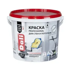 КРАСКА АКРИЛОВАЯ "DALI PROFESSIONAL" 3 (МАТОВАЯ) ДЛЯ СТЕН И ПОТОЛКОВ  БАЗА А  5 Л (1) "РОГНЕДА"