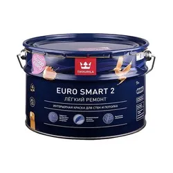 КРАСКА "EURO SMART-2"  9 Л (1) ИНТЕРЬЕРНАЯ "ТИККУРИЛА"