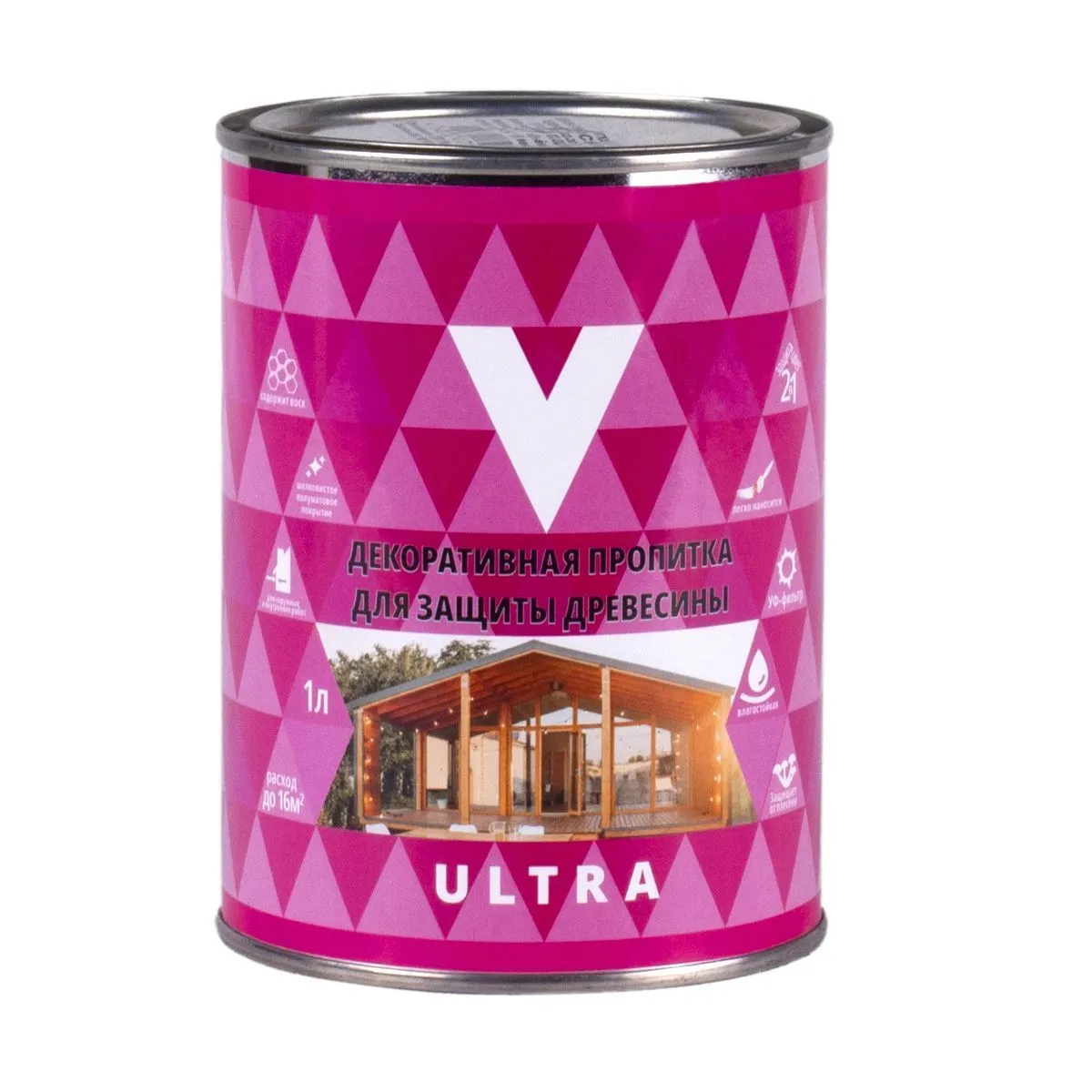 ПРОПИТКА ДЕКОРАТИВНАЯ "ULTRA" ПАЛИСАНДР  1 Л (1/14) "V"