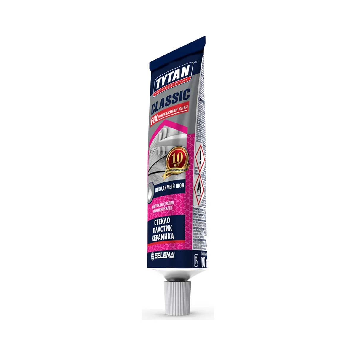 КЛЕЙ МОНТАЖНЫЙ "CLASSIC FIX" ПРОЗРАЧНЫЙ 100 МЛ В ШОУ-БОКСЕ (10) "TYTAN PROFESSIONAL"