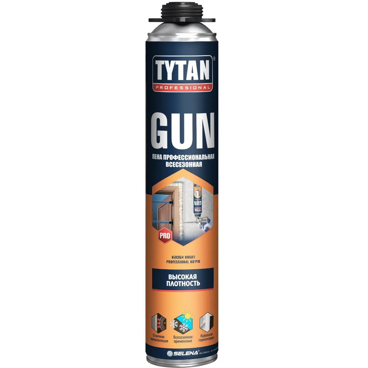 ПЕНА МОНТАЖНАЯ "TYTAN PROFESSIONAL GUN" ПРОФИ ВСЕСЕЗОННАЯ 750 МЛ (12/672)
