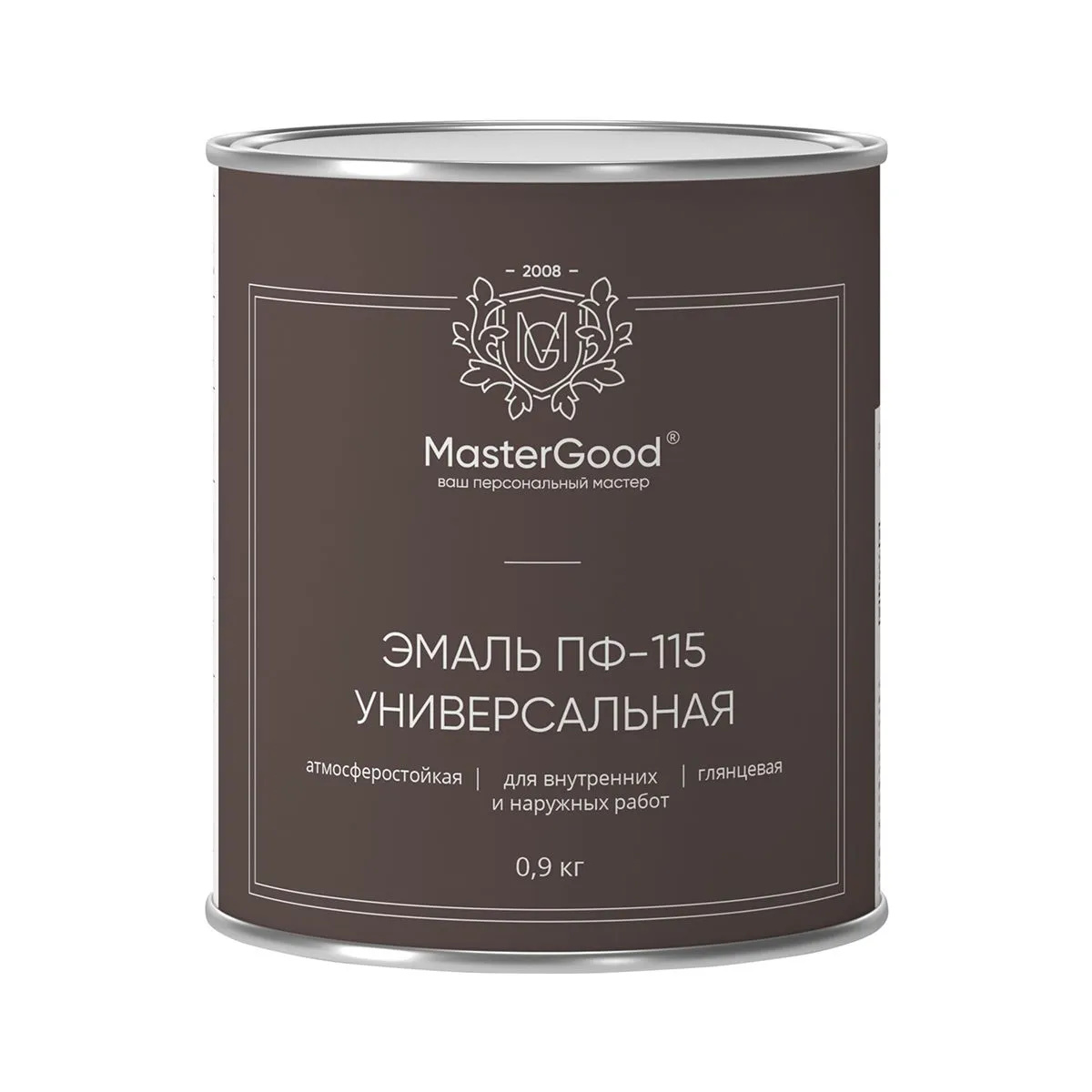 ЭМАЛЬ ПФ-115 ЧЕРНАЯ 0,9 КГ (1/12) "MASTERGOOD"