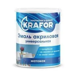 ЭМАЛЬ АКРИЛОВАЯ МАТОВ. СУПЕРБЕЛАЯ  3 КГ (1) "KRAFOR"