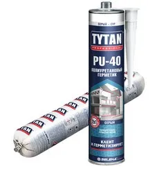 ГЕРМЕТИК ПОЛИУРЕТАНОВЫЙ PU 40 СЕРЫЙ 600 МЛ (12) "TYTAN PROFESSIONAL"