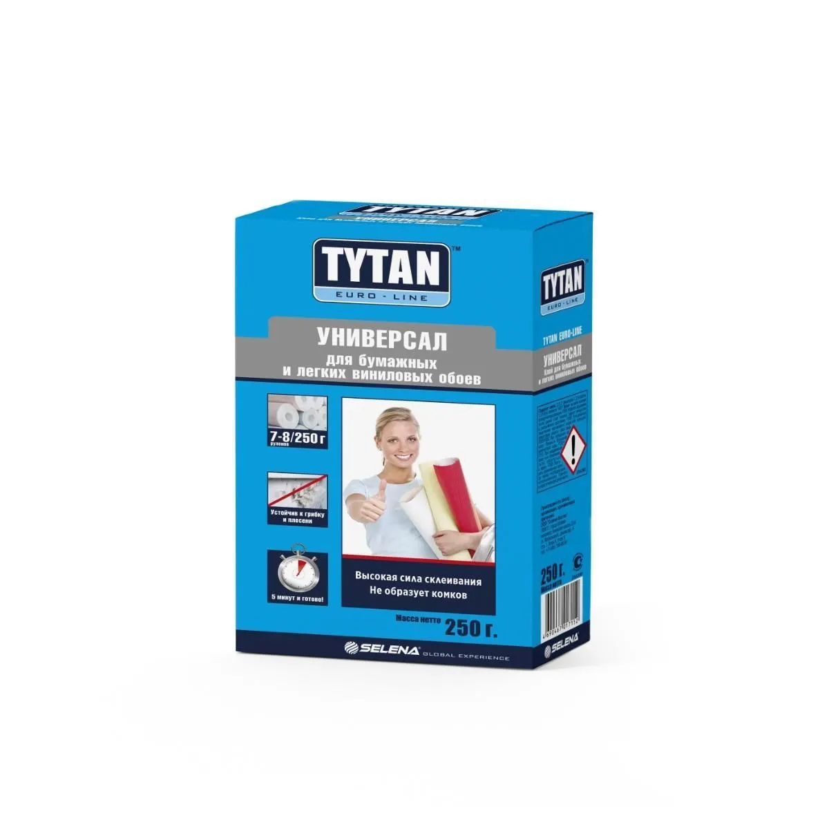 КЛЕЙ ДЛЯ ОБОЕВ УНИВЕРСАЛЬНЫЙ 250 Г (12) "TYTAN EURO-LINE"