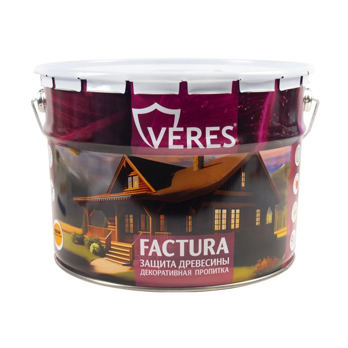 ПРОПИТКА ДЕКОРАТИВНАЯ "FACTURA" СОСНА 9 Л (1) "VERES"