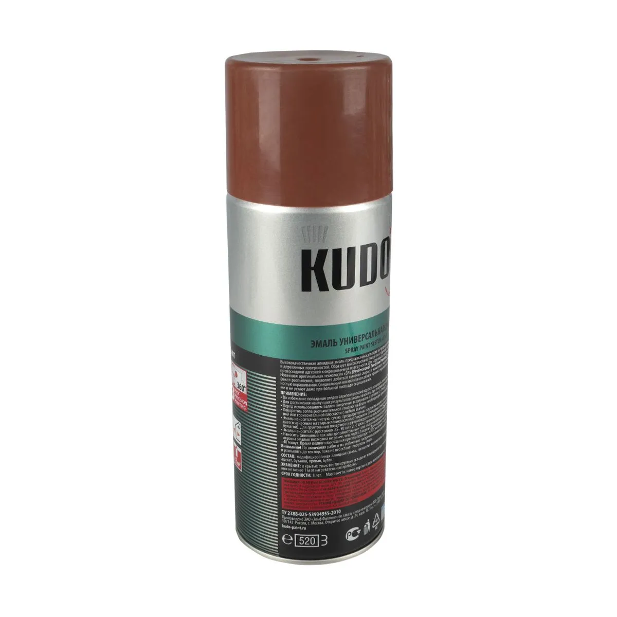 КРАСКА АЭРОЗОЛЬ КАКАО 520 МЛ (1/12) "KUDO" KU-1023