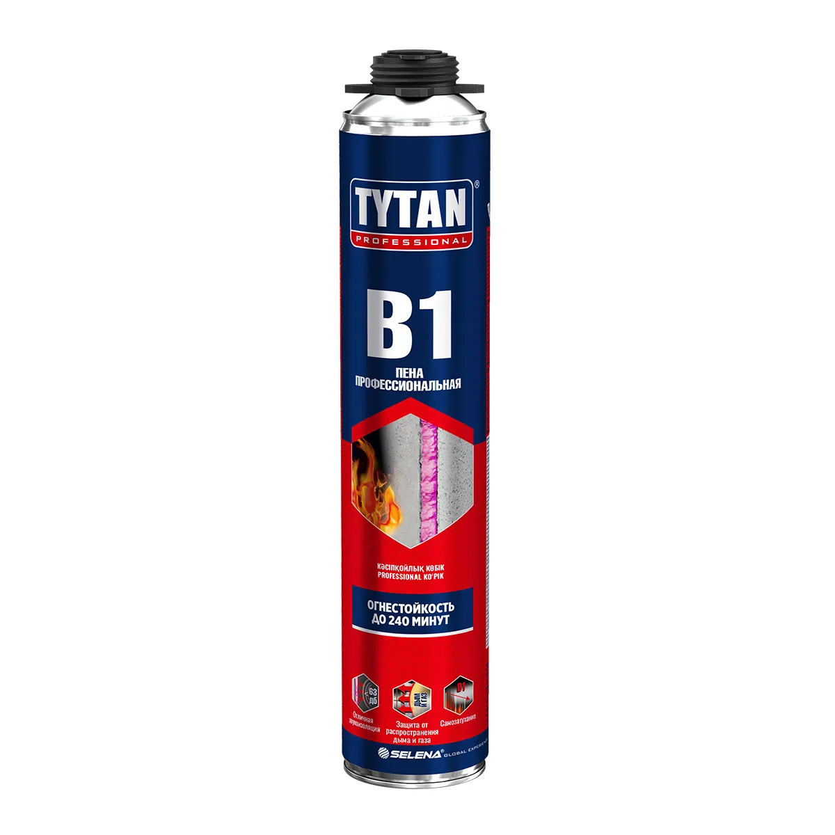 ПЕНА МОНТАЖНАЯ "TYTAN PROFESSIONAL B1" ПРОФИ 750 МЛ ОГНЕУПОРНАЯ (12) ТУРЦИЯ