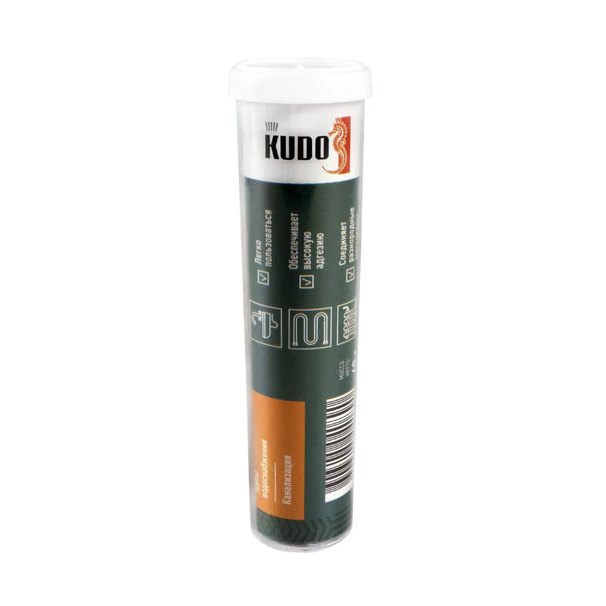 КЛЕЙ ХОЛОДНАЯ СВАРКА ДЛЯ РЕМОНТА БАТАРЕЙ И ТРУБ 60 Г (12) "KUDO" KU-H104