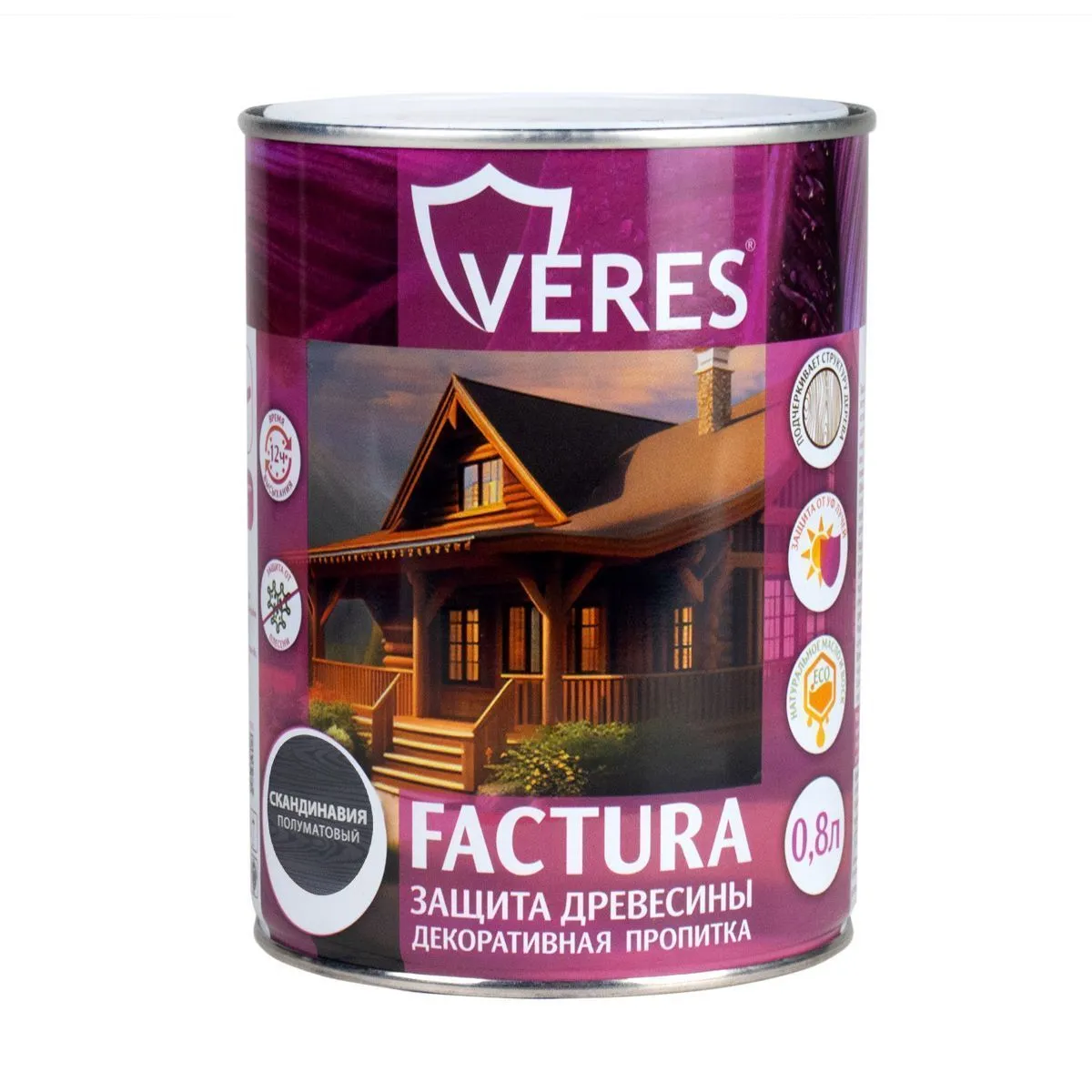 ПРОПИТКА ДЕКОРАТИВНАЯ "FACTURA" СКАНДИНАВИЯ 0,8 Л (1/8) "VERES"