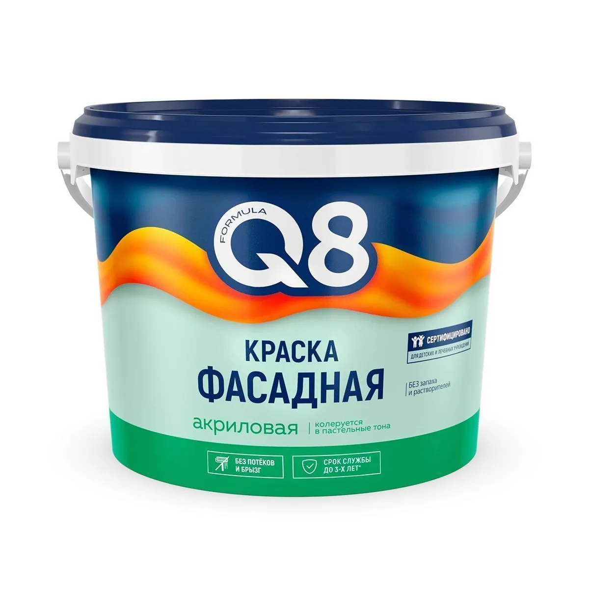 КРАСКА В/Д ФАСАДНАЯ "FORMULA Q8"  2,7 КГ (1/4)