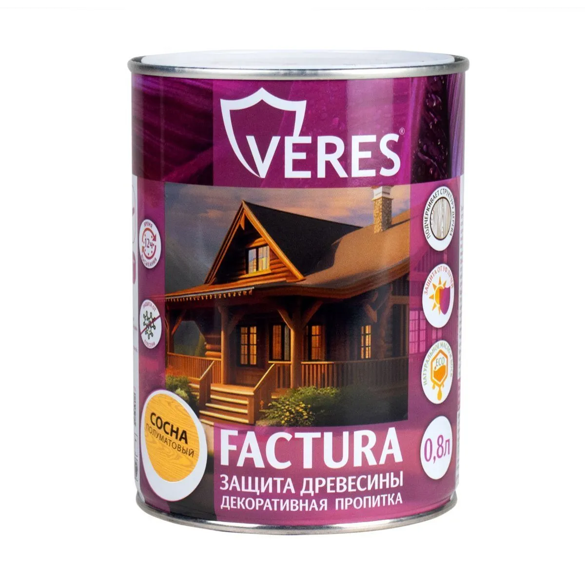ПРОПИТКА ДЕКОРАТИВНАЯ "FACTURA" СОСНА 0,8 Л (1/8) "VERES"