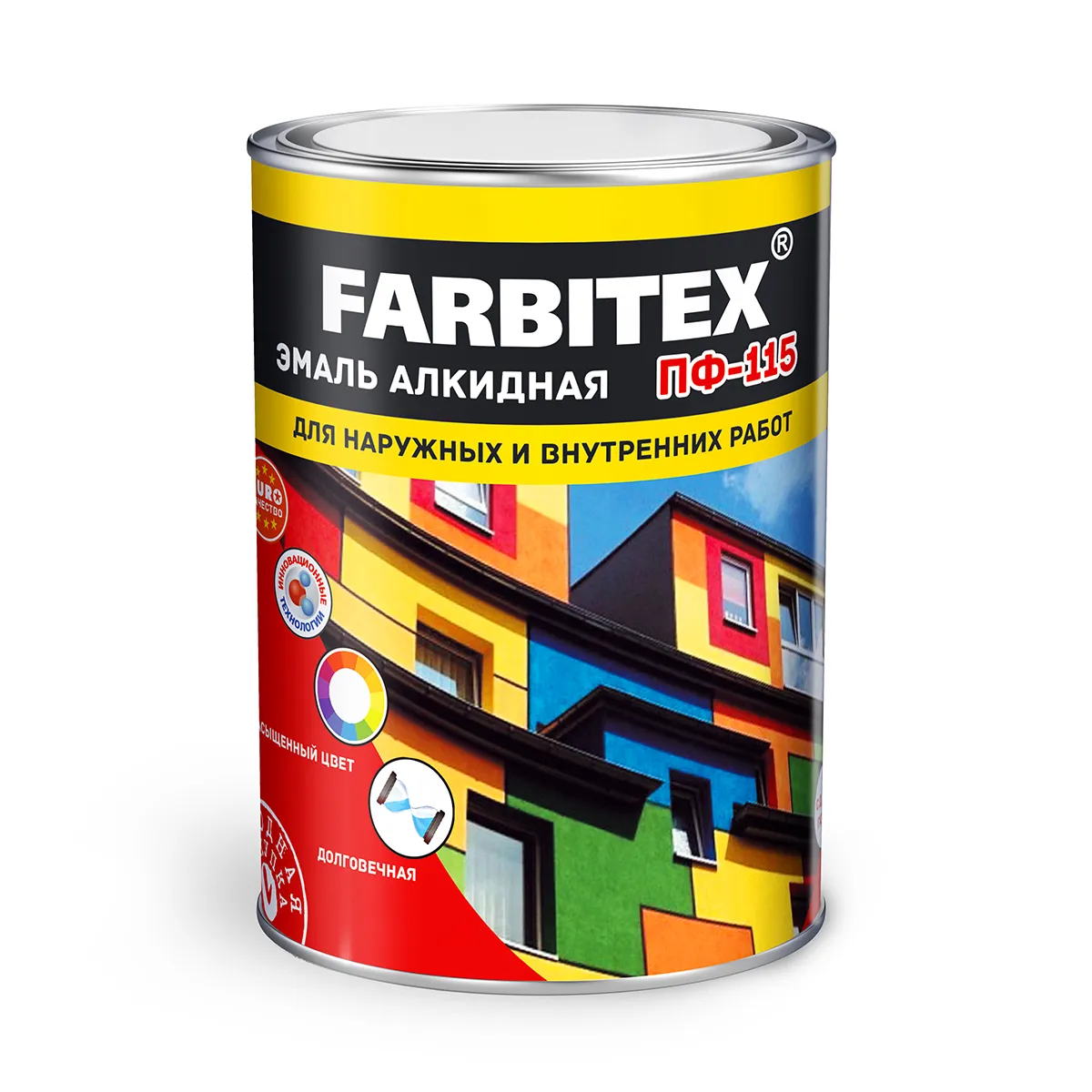 ЭМАЛЬ ПФ-115 ЛАЙМ 0,8 КГ (1/14) "FARBITEX"