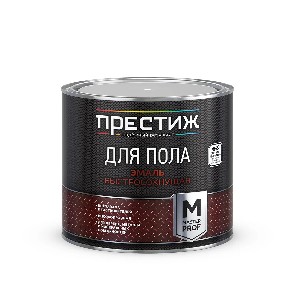 ЭМАЛЬ ДЛЯ ПОЛА АКРИЛ. БЫСТРОСОХН. КРАСНО-КОРИЧНЕВАЯ 1,9 КГ (1/6) "ПРЕСТИЖ"
