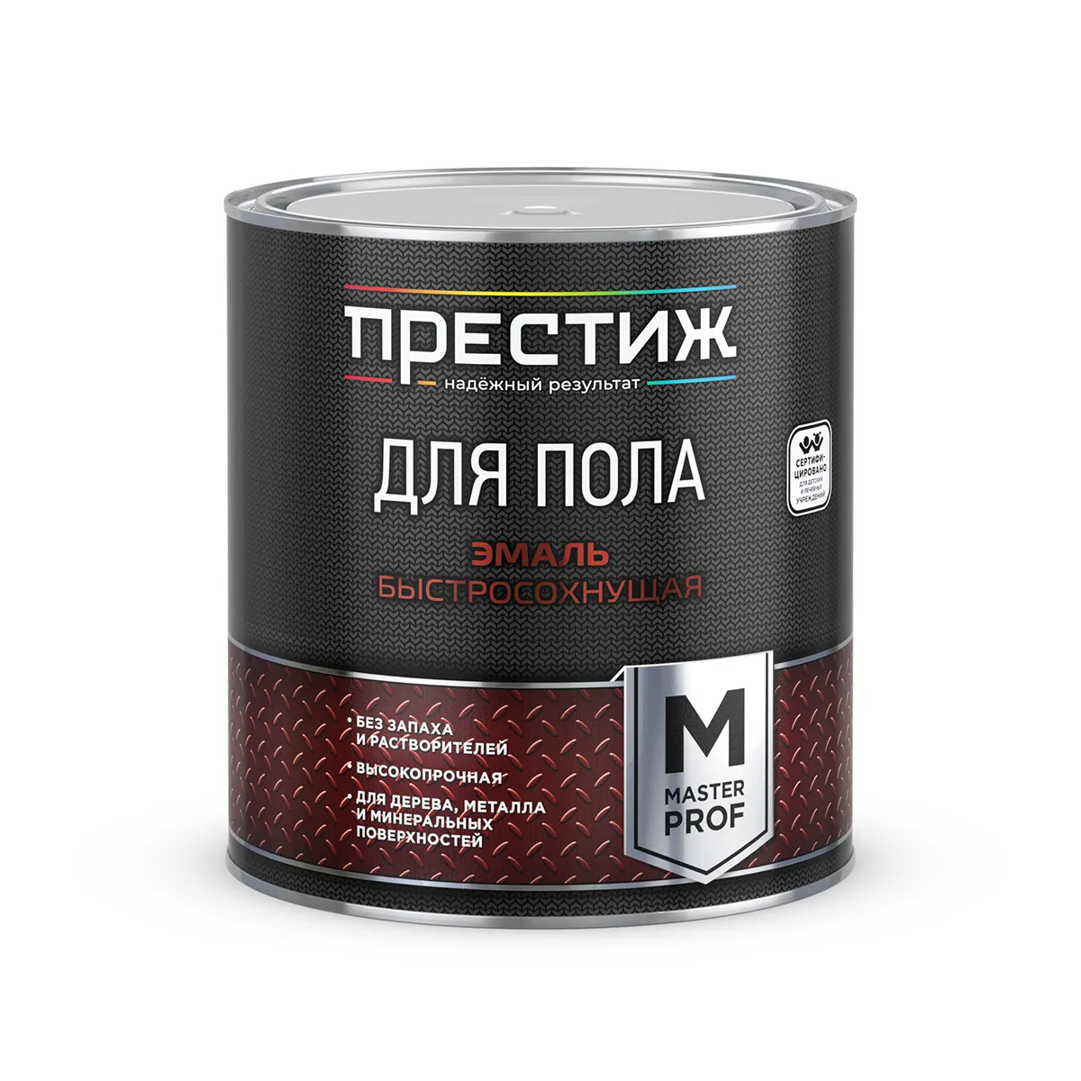 ЭМАЛЬ ДЛЯ ПОЛА АКРИЛ. БЫСТРОСОХН. КОРИЧНЕВАЯ 2,8 КГ (1/6) "ПРЕСТИЖ"