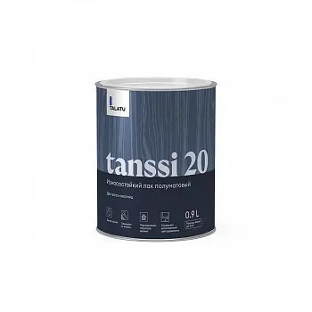 ЛАК "TANSSI 20" ДЛЯ ПОЛА И ЛЕСТНИЦ ПОЛУМАТОВЫЙ 0,9 Л (1/6) "TALATU"