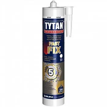 КЛЕЙ МОНТАЖНЫЙ "FAST FIX" ГИБРИДНЫЙ БЕЛЫЙ 290 МЛ (12) "TYTAN PROFESSIONAL"