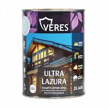 ВЕРЕС УЛЬТРА ЛАЗУРА №33 ГОЛУБОЙ ТУМАН  0,8 Л (1/8) "VERES" VU-43