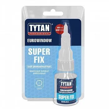 КЛЕЙ "EUROWINDOW" ЦИАНОАКРИЛАТНЫЙ "SUPER FIX"  20 Г (36) "TYTAN PROFESSIONAL"