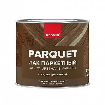 ЛАК ПАРКЕТНЫЙ АЛКИДНО-УРЕТАНОВЫЙ ПОЛУМАТОВЫЙ 2,5 Л (6) "NEOMID"