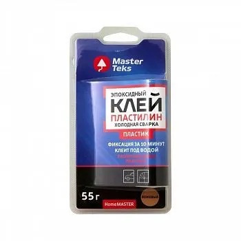 КЛЕЙ ХОЛОДНАЯ СВАРКА "HOMEMASTER" ЭПОКСИДН. ДЛЯ ПЛАСТИКА 55 Г БЕЖЕВЫЙ (1/18) "MASTERTEKS"