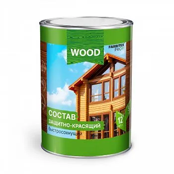 СОСТАВ ЗАЩИТНО-КРАСЯЩИЙ БЫСТРОСОХНУЩИЙ БЕЛЫЙ 0,75 Л (8) "FARBITEX PROFI WOOD"