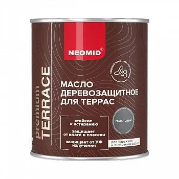 МАСЛО ДЛЯ ТЕРРАС "TERRACE" ГРАФИТ 0,75 Л (1/12) "NEOMID"