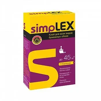 КЛЕЙ ДЛЯ БУМАЖНЫХ ОБОЕВ "SIMPLEX" 250 Г (12) "LEX"