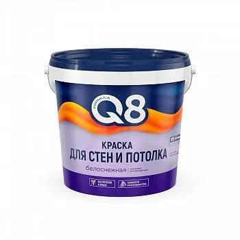КРАСКА В/Д  ДЛЯ СТЕН И ПОТОЛКОВ "FORMULA Q8"  1,4 КГ (1/8)