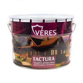 ПРОПИТКА ДЕКОРАТИВНАЯ "FACTURA" БЕСЦВЕТНЫЙ 9 Л (1) "VERES"
