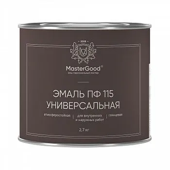 ЭМАЛЬ ПФ-115 ЧЕРНАЯ 2,7 КГ (1/6) "MASTERGOOD"