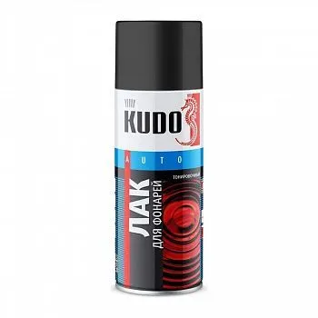 ЛАК АЭРОЗОЛЬ ДЛЯ ТОНИРОВКИ ФАР ЧЕРНЫЙ 520 МЛ (6) "KUDO" KU-9021