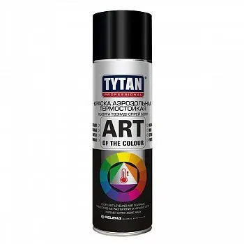 КРАСКА АЭРОЗОЛЬ ТЕРМОСТОЙКАЯ "TYTAN PROFESSIONAL" ART ЧЕРНАЯ 400 МЛ (12)
