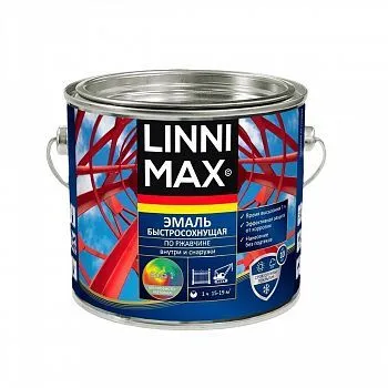 ГРУНТ- ЭМАЛЬ ПО РЖАВЧИНЕ БЫСТРОСОХН. БАЗА 1 (БЕЛАЯ) 1,6 Л (1/4) "LINNIMAX"