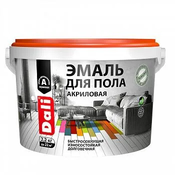 ЭМАЛЬ ДЛЯ ПОЛА АКРИЛОВАЯ "DALI" ДУБ  2,2 КГ (1/4) "РОГНЕДА"