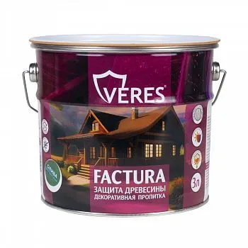 ПРОПИТКА ДЕКОРАТИВНАЯ "FACTURA" ОЛИВА 3 Л (1/4) "VERES"