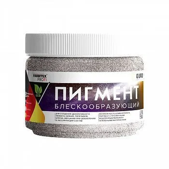 ПИГМЕНТ БЛЕСКООБРАЗУЮЩИЙ ДЛЯ ЛЕССИРУЮЩИХ СОСТАВОВ СЕРЕБРО 0,1 КГ (12) "FARBITEX PROFI"