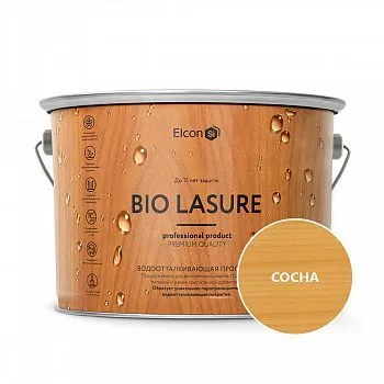 ПРОПИТКА ВОДООТТАЛКИВАЮЩАЯ ДЛЯ ДЕРЕВА "BIO LASURE" СОСНА 9 Л (1) "ELCON"