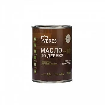 МАСЛО ПО ДЕРЕВУ "EXTERIOR TERRASE OIL" ДЛЯ НАРУЖНЫХ РАБОТ БЕЛЫЙ 0,85 Л (1/14) "VERES"
