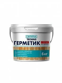 ГЕРМЕТИК АКРИЛОВЫЙ "ТЕПЛЫЙ ШОВ" 6 КГ БЕЛЫЙ (1) "CEMMIX"
