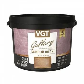 ШТУКАТУРКА ФАКТУРНАЯ "МОКРЫЙ ШЕЛК" LUX  6 КГ (1) "VGT GALLERY"