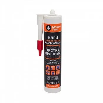 КЛЕЙ "PROFIMASTER" КАУЧУК. ЭКСТРАПРОЧНЫЙ 387 Г БЕЖЕВЫЙ (240 КГ/М2) (1/12) "MASTERTEKS"