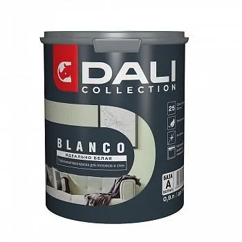 КРАСКА "DALI COLLECTION" BLANCO ДЛЯ СТЕН И ПОТОЛКОВ ГЛУБОКОМАТОВАЯ БАЗА А 0,9 Л (1/6) "РОГНЕДА"