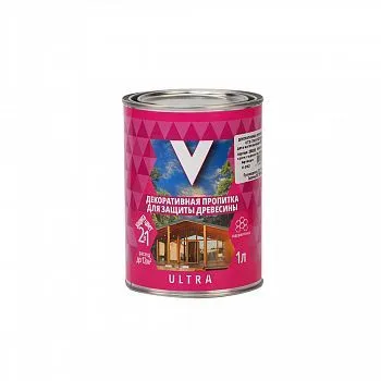 ПРОПИТКА ДЕКОРАТИВНАЯ "ULTRA" ГРАФИТ  1 Л (1/14) "V"