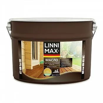 МАСЛО ДЛЯ ТЕРРАС, ЛЕСТНИЦ, МЕБЕЛИ ОРЕХ МАКАДАМИЯ 9 Л (1) "LINNIMAX"