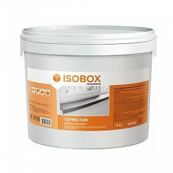 ГЕРМЕТИК АКРИЛОВЫЙ ПАРОПРОНИЦАЕМЫЙ "ISOBOX" (НАРУЖНЫЙ А) 7 КГ "ТЕХНОНИКОЛЬ" (1)