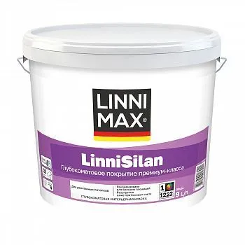 КРАСКА ИНТЕРЬЕРНАЯ "LINNISILAN" БАЗА 1 (БЕЛАЯ) 9 Л (1) "LINNIMAX"