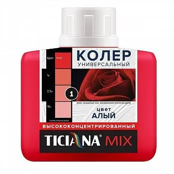 КОЛЕР УНИВЕРСАЛЬНЫЙ №1 АЛЫЙ 80 МЛ (12) "TICIANA"