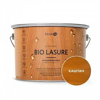 ПРОПИТКА ВОДООТТАЛКИВАЮЩАЯ ДЛЯ ДЕРЕВА "BIO LASURE" КАШТАН 2 Л (1/4) "ELCON"